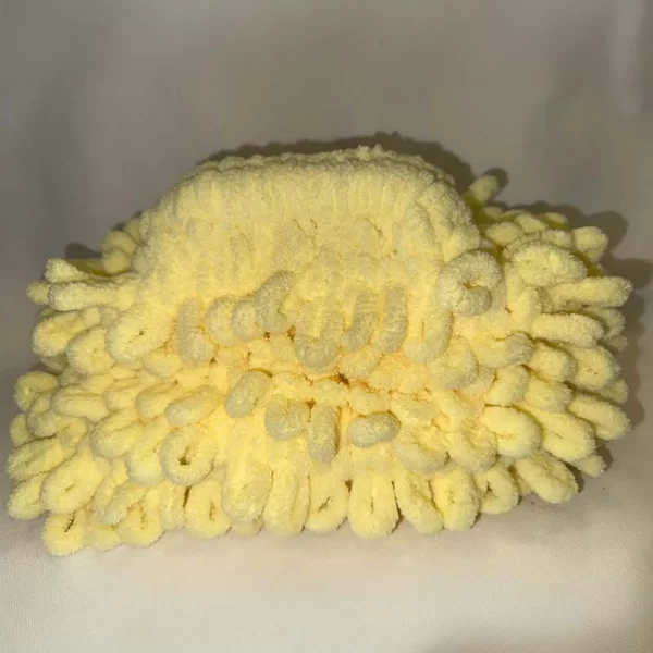 PUFFY CLUTCH BAG ΜΕ ΦΟΔΡΑ (ΚΙΤΡΙΝΟ)