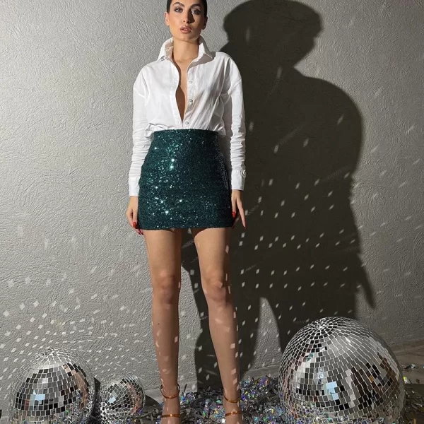 Iris γυναικεία φούστα με παγιέτες