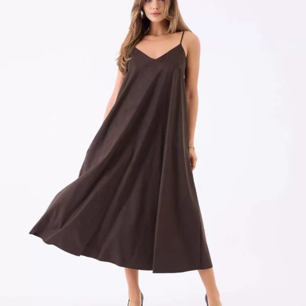 SOU OPIA γυναικείο τιραντε φορεμα σε Α γραμμη