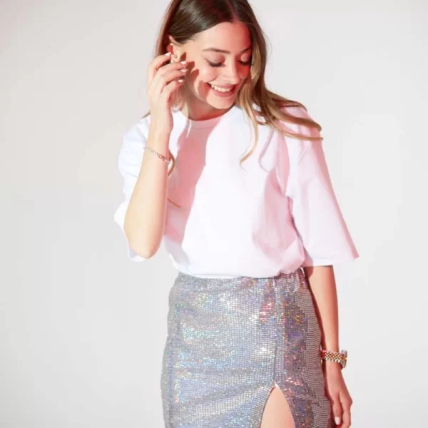 SOU Γυναικεία λαμπερή φούστα Cindy