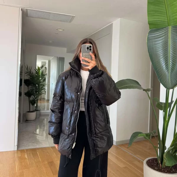 Ramaar γυναικείο puffy μπουφάν μαύρο