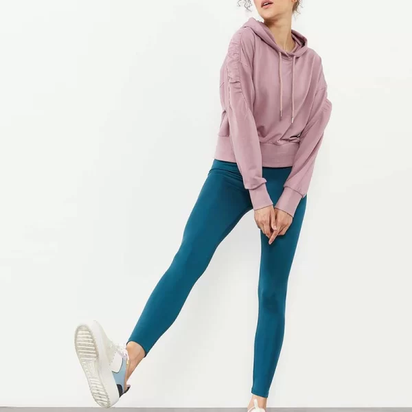 Doree γυναικείο φούτερ με σούρες ροζ