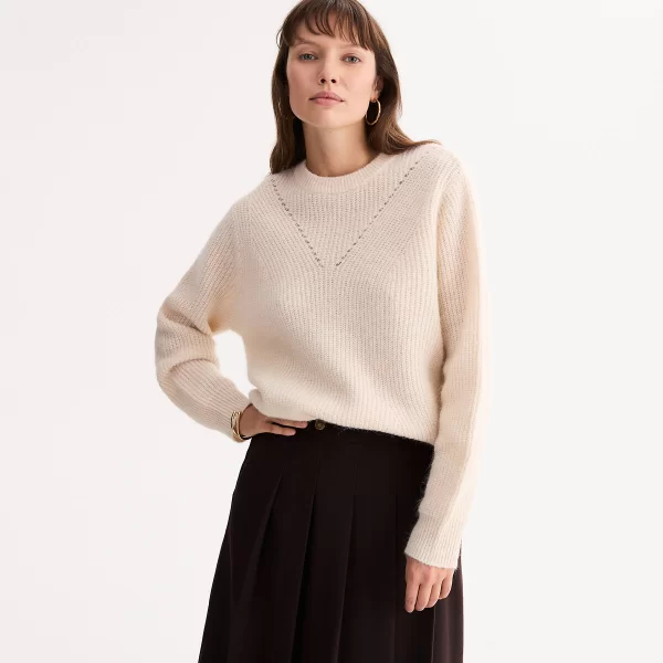 Πουλόβερ με στρογγυλή λαιμόκοψη