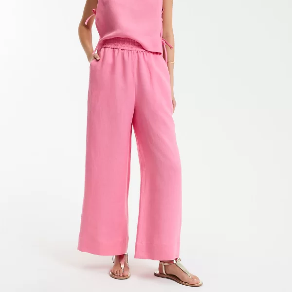 Φαρδύ λινό παντελόνι