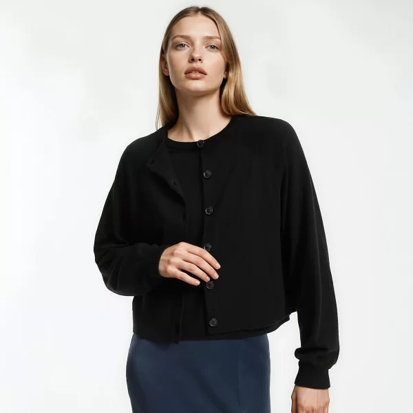 La Redoute Collections Ζακέτα με στρογγυλό λαιμό σε λεπτή πλέξη