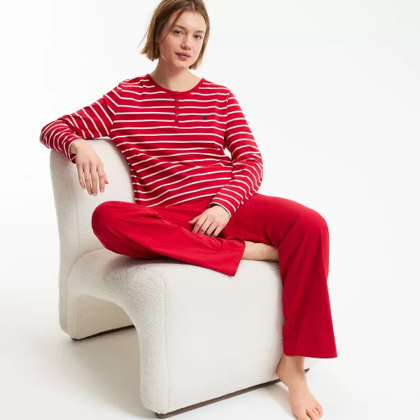 Πιτζάμα από βαμβακερό τζέρσεϊ