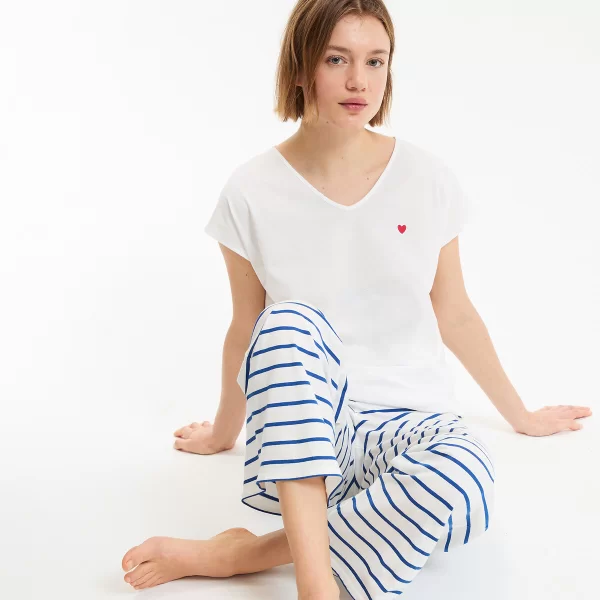 Πιτζάμα από αγνό βαμβακερό ζέρσεϊ