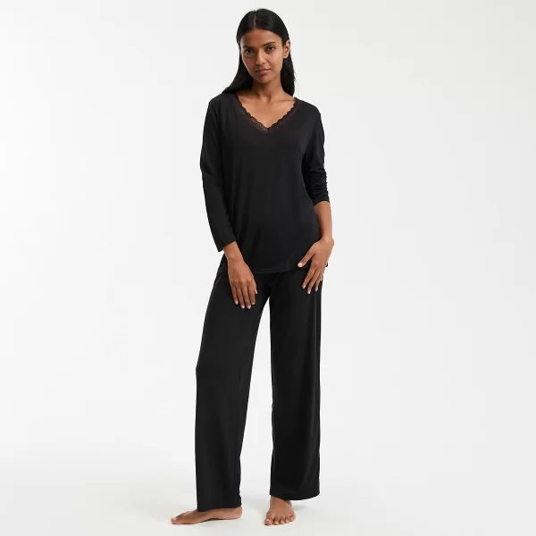 Πιτζάμα με μακριά μανίκια από τζέρσεϊ βισκόζης