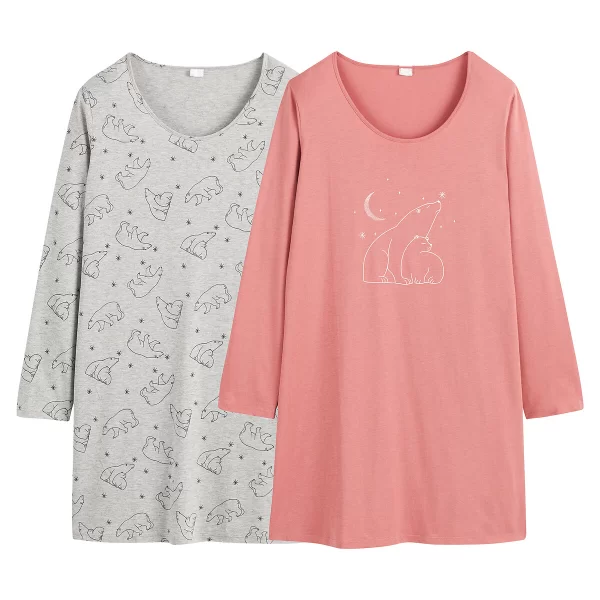 Σετ 2 μακρυμάνικα νυχτικά