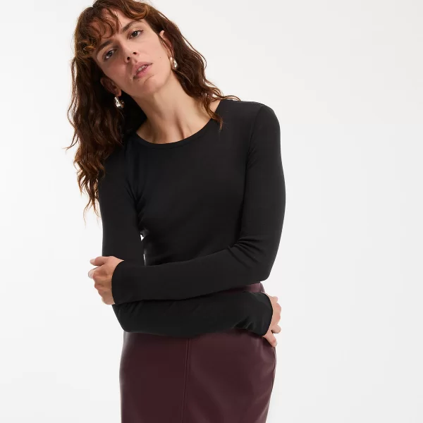 Μακρυμάνικη μπλούζα με στρογγυλή λαιμόκοψη