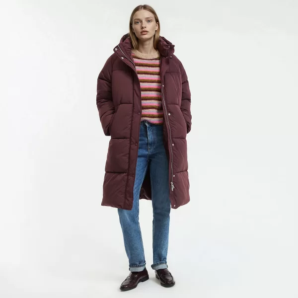 La Redoute Collections Μακρύ καπιτονέ μπουφάν με κουκούλα