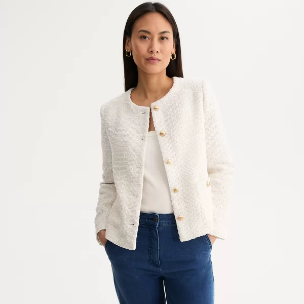 Μπλέιζερ τουίντ σακάκι σε ίσια γραμμή