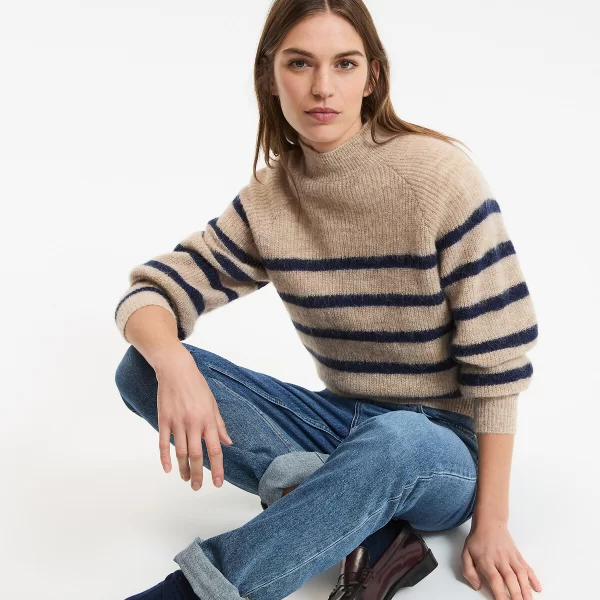 Ριγέ πλεκτό με αλπακά στη σύνθεση