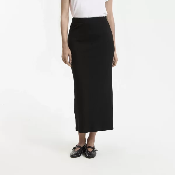 La Redoute Collections Μακριά φούστα από ζέρσεϊ με ριμπ ύφανση