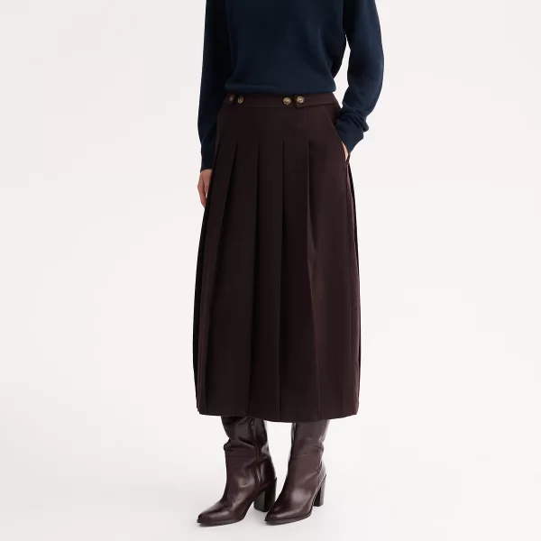 Μίντι εβαζέ φούστα από φανέλα