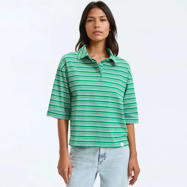 Κοντομάνικο μπλουζάκι πόλο με ρίγες