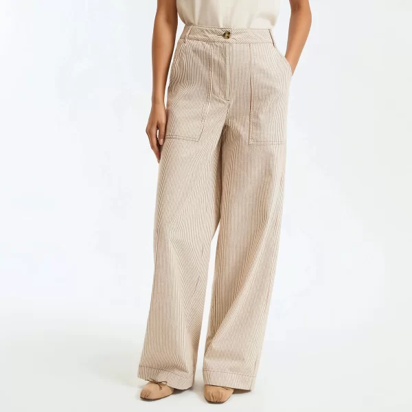 Φαρδιά παντελόνι carpenter με ρίγες