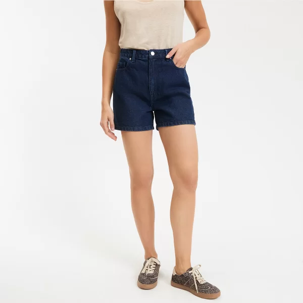 Ψηλόμεσο σορτς από ντένιμ