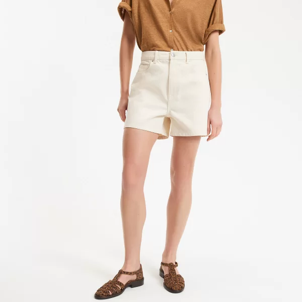 Ψηλόμεσο σορτς από ντένιμ