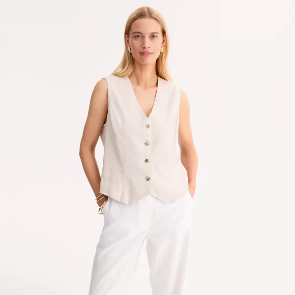 Anne Weyburn Αμάνικο σακάκι σε ίσια γραμμή