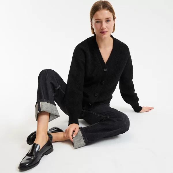 Ζακέτα με V και αλπακά στη σύνθεση