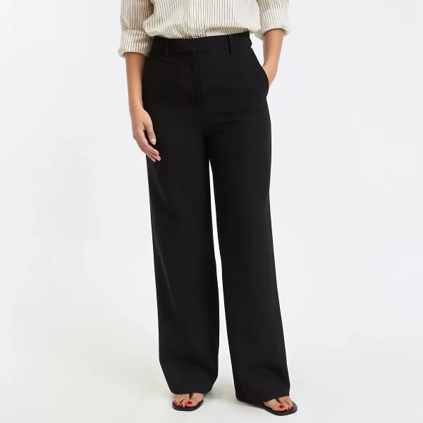 Φαρδύ παντελόνι από πολυέστερ και βισκόζη