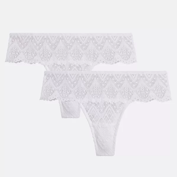 Σετ 2 τάνγκα από δαντέλα