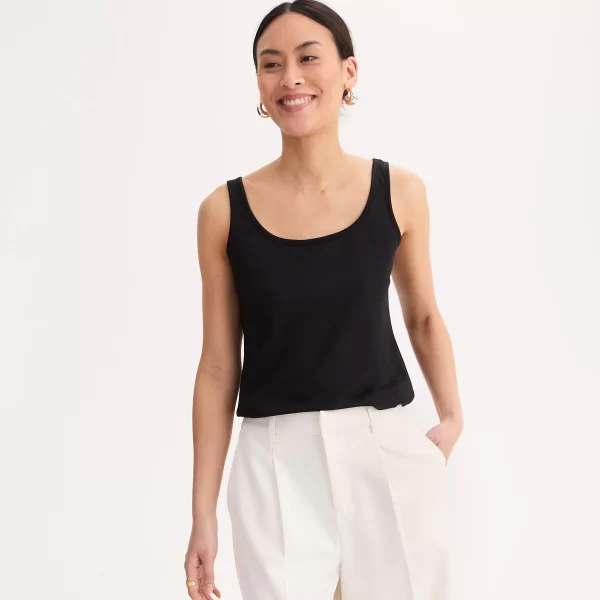 Αμάνικη μπλούζα από βαμβάκι και μοντάλ