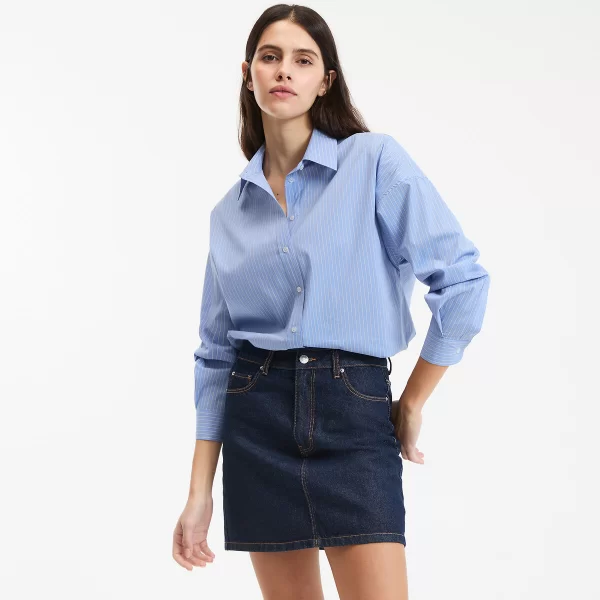 Μακρυμάνικο ριγέ πουκάμισο σε φαρδιά γραμμή