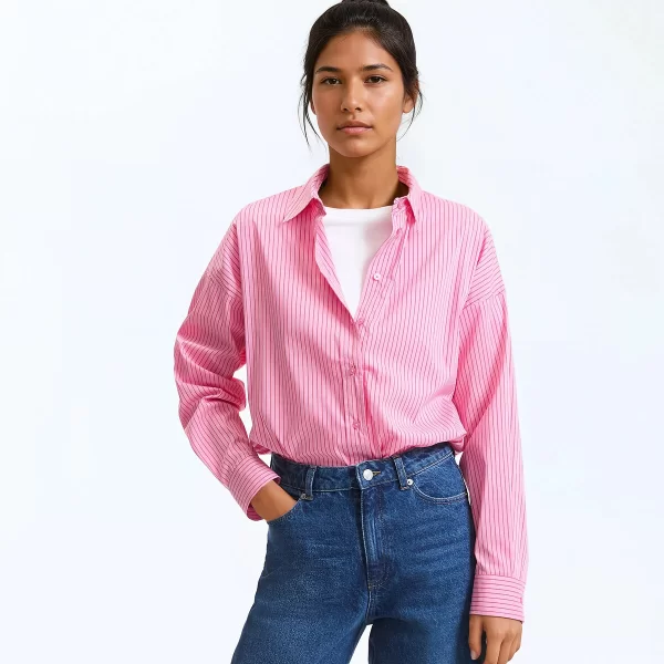 Μακρυμάνικο ριγέ πουκάμισο σε φαρδιά γραμμή