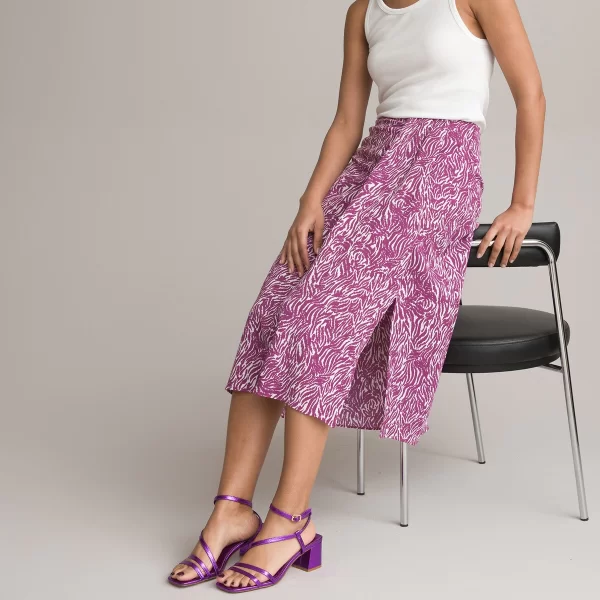 La Redoute Collections Μακριά φούστα εγκυμοσύνης με animal print μοτίβο