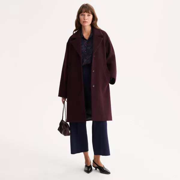 Μακρύ παλτό από μείγμα μαλλιού