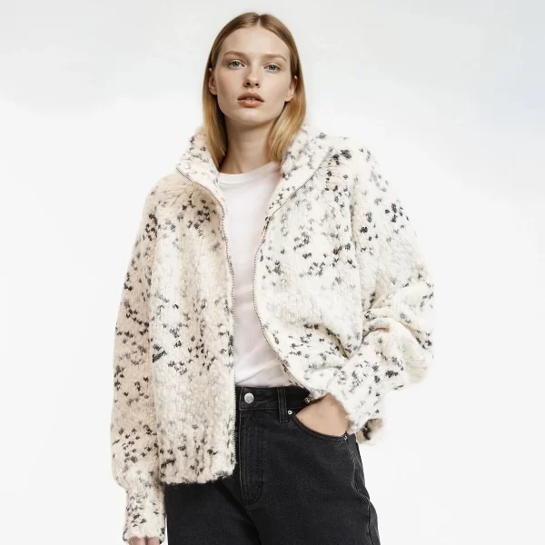 La Redoute Collections Ζακέτα με γιακά τύπου trucker και φερμουάρ