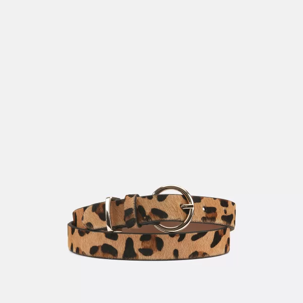 Ζώνη από δέρμα με μοτίβο λεοπάρ