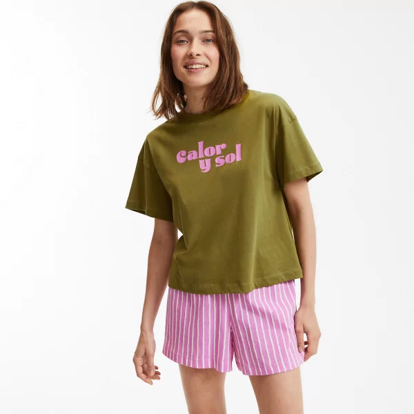 La Redoute Collections Πιτζάμα με σορτς από βαμβακερό ζέρσεϊ