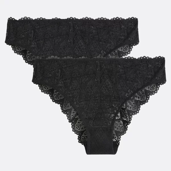 Σετ 2 μάξι σλιπ από δαντέλα