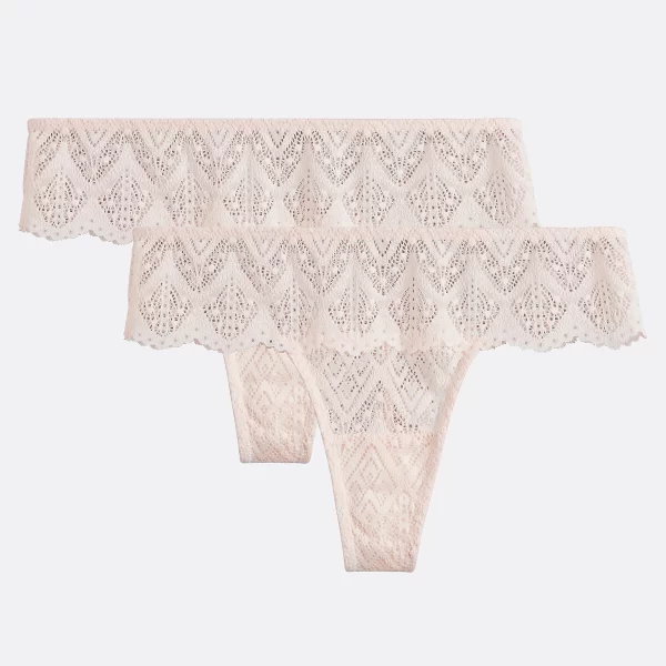 Σετ 2 τάνγκα από δαντέλα