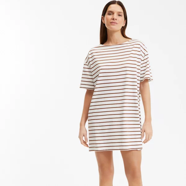 SO'HOME Βαμβακερό ριγέ νυχτικό