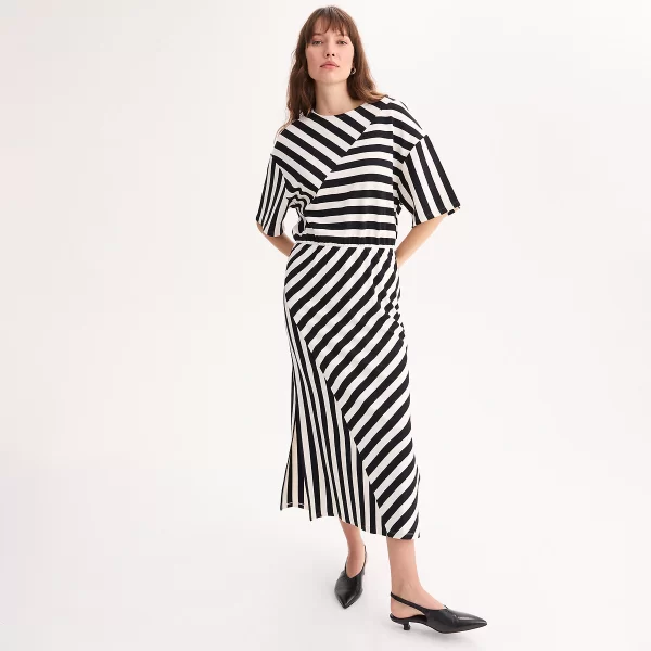 Ίσιο φόρεμα με ρίγες