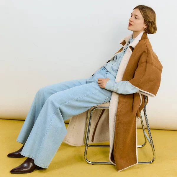 La Redoute Collections Μακριά κάπα με κουμπιά