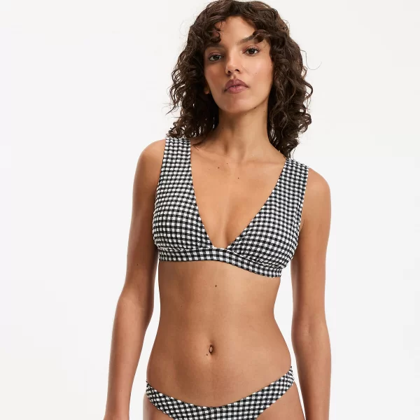 Μπικίνι τοπ με καρό σχέδιο