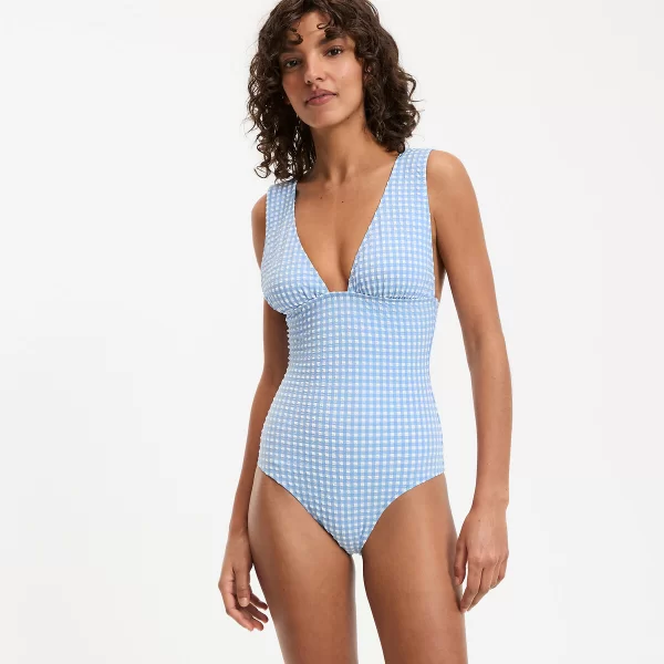 Ολόσωμο μαγιό με καρό μοτίβο