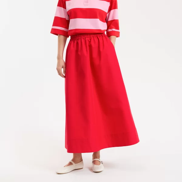 La Redoute Collections Μακριά φούστα σε γραμμή Α από βαμβακερό μείγμα