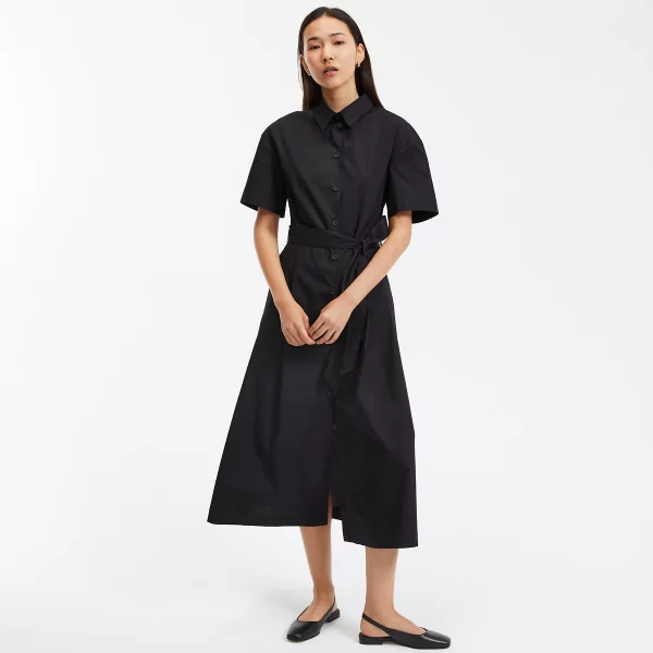 Σεμιζιέ φόρεμα με ζώνη