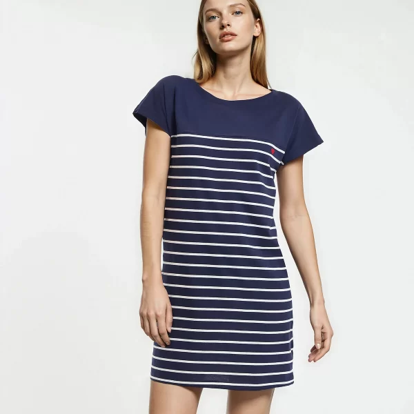 Κοντομάνικο ριγέ νυχτικό