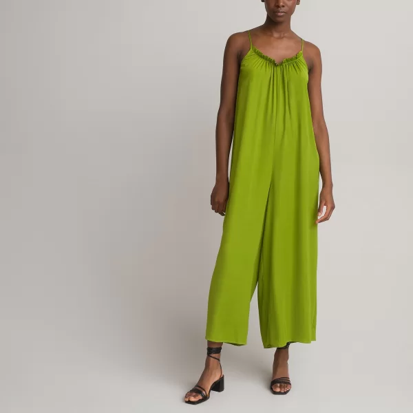 La Redoute Collections Φαρδιά ολόσωμη φόρμα με λεπτές τιράντες