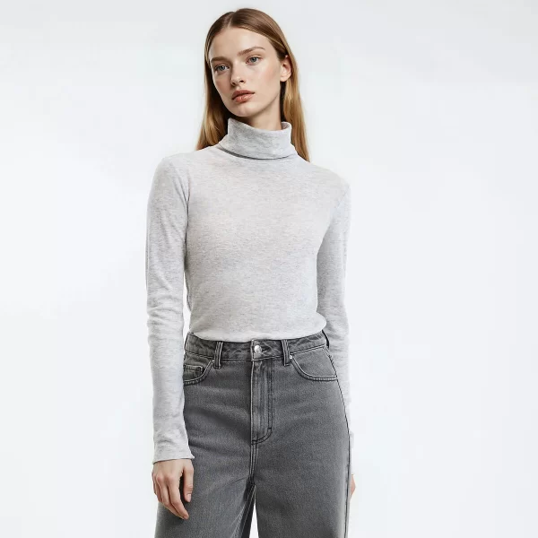 La Redoute Collections Μπλούζα με μακρύ μανίκι και ζιβάγκο από μείγμα lyocell