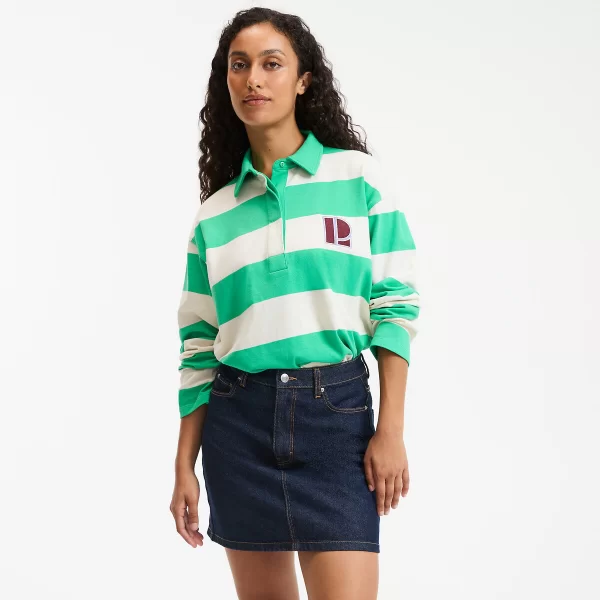 Ριγέ μπλουζάκι με γιακά πόλο