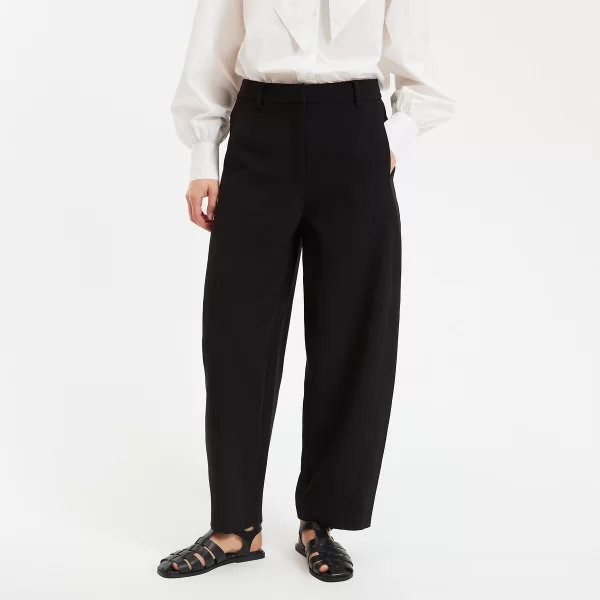 Παντελόνι φαρδύ τύπου barrel 7 8 από πολυβισκόζη