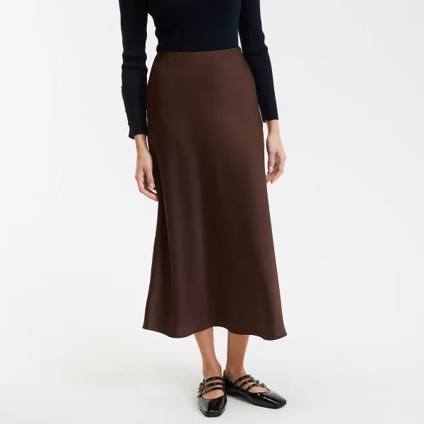 La Redoute Collections Μακριά εβαζέ φούστα από ματ σατέν